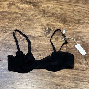 Aerie black mesh underwire smoothez bra